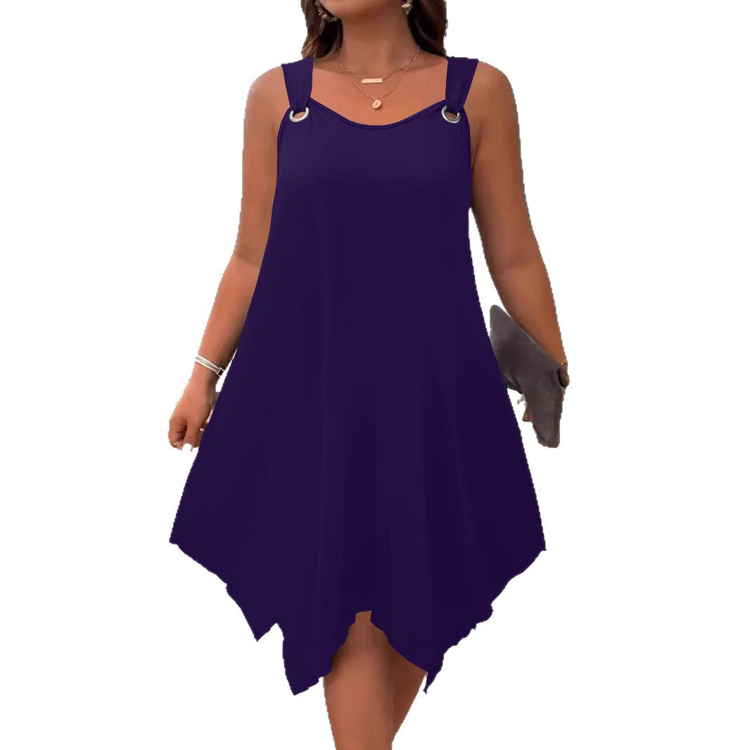 Women's Summer Elegant A- Line Round Neck Dress