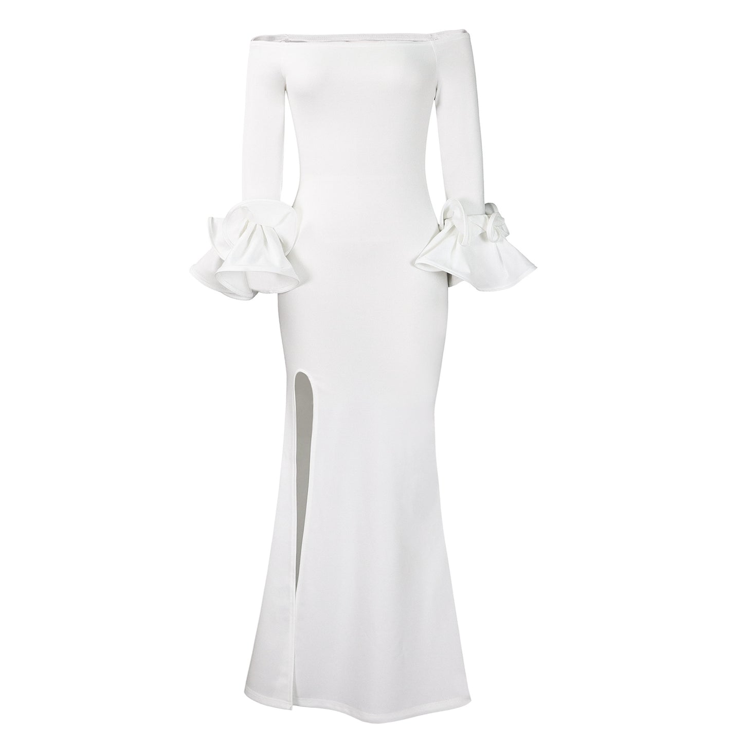 Women's Ruffle Sleeve Trailing Formal Dress African Dresses