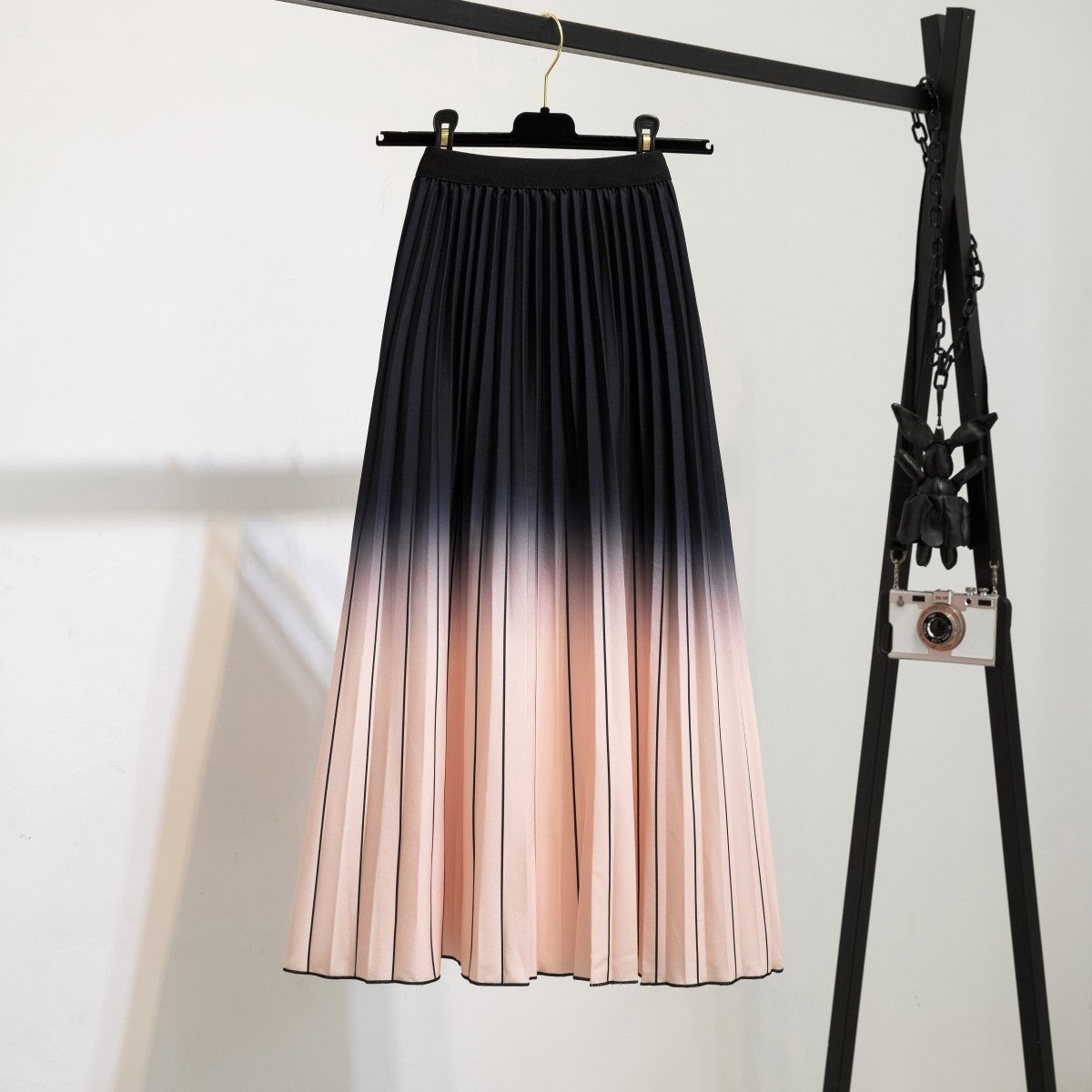 Women's Fashion Half Printed Cartoon Pleated Skirts