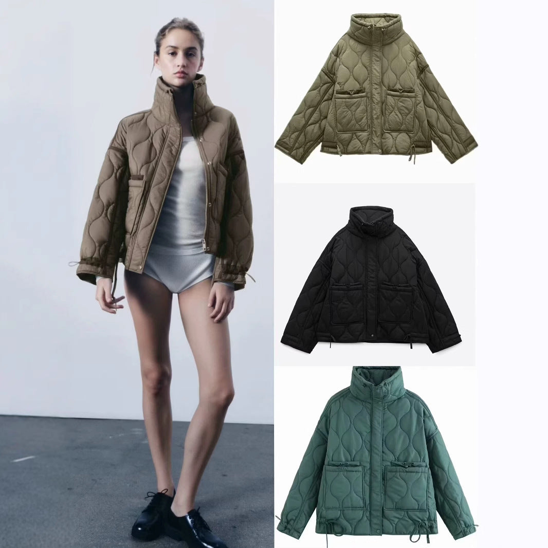 Women's Winter Street Fashion Quilted Long-sleeved Cotton Jackets