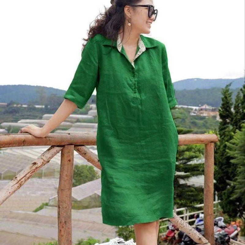 Women's Mom Design Sense Niche Loose Mid-length Dresses