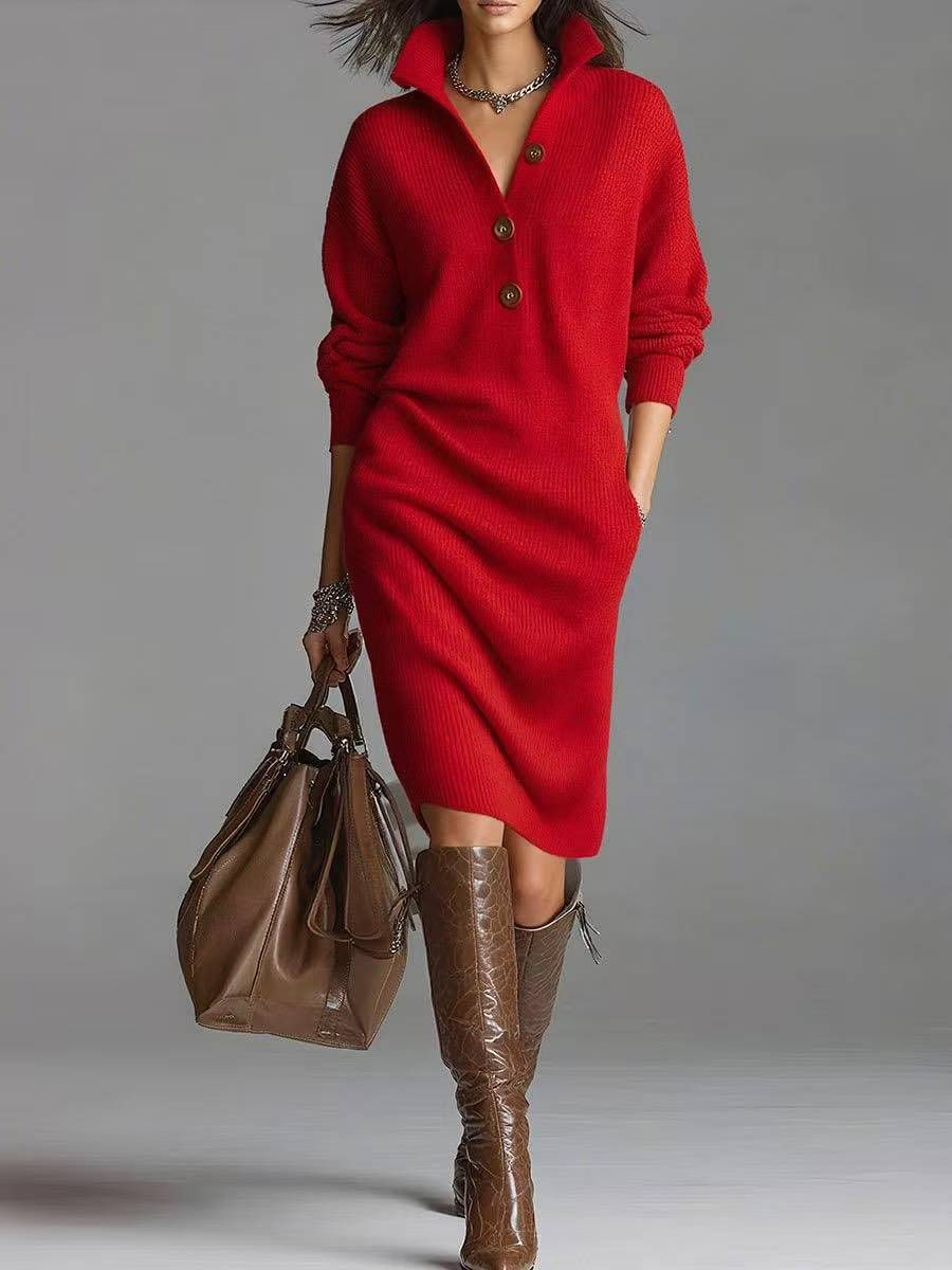 Classic Women's Turtleneck Irregular Hem Loose Sweater
