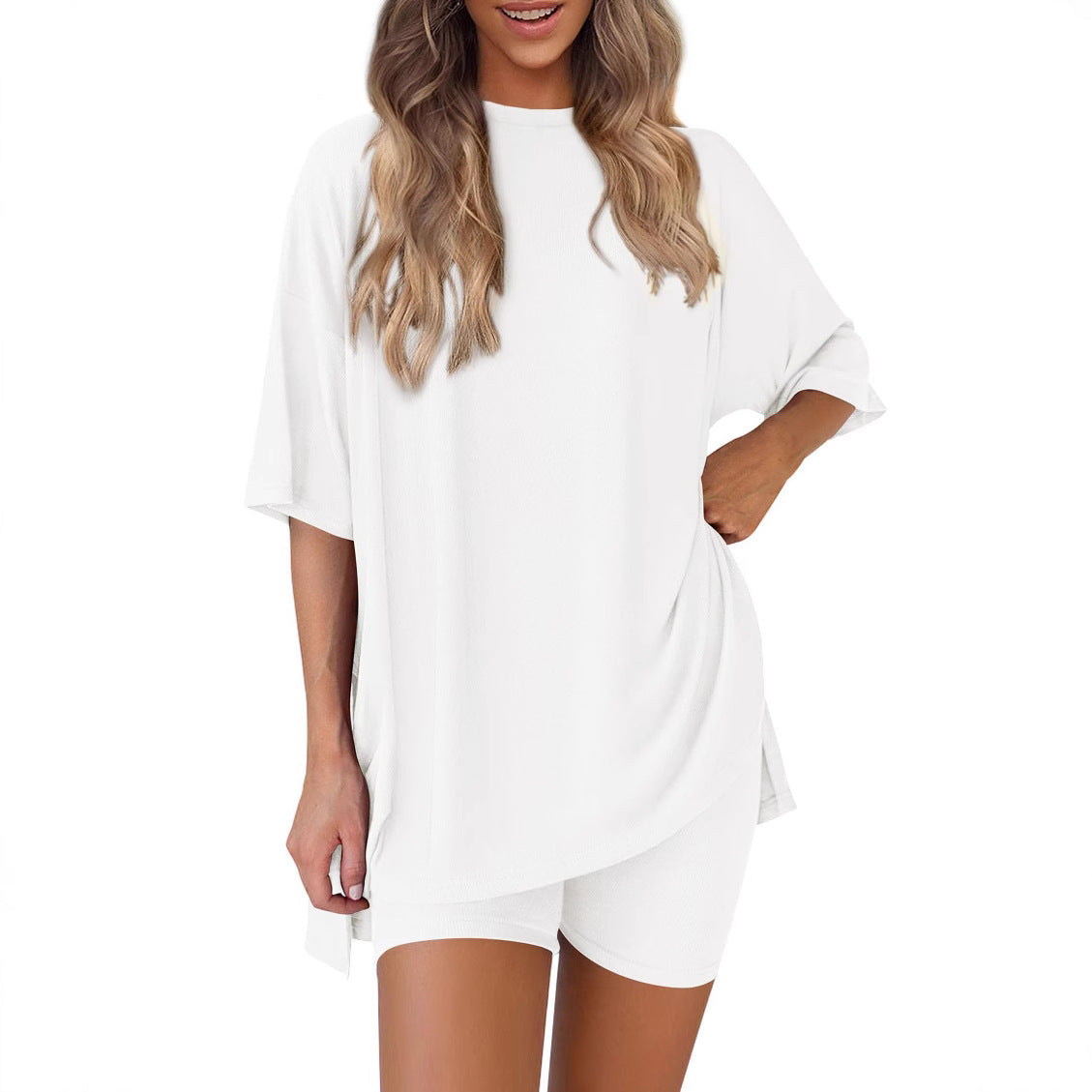 Women's Solid Color Pajamas Loose Slimming Home Fashion Casual Suit