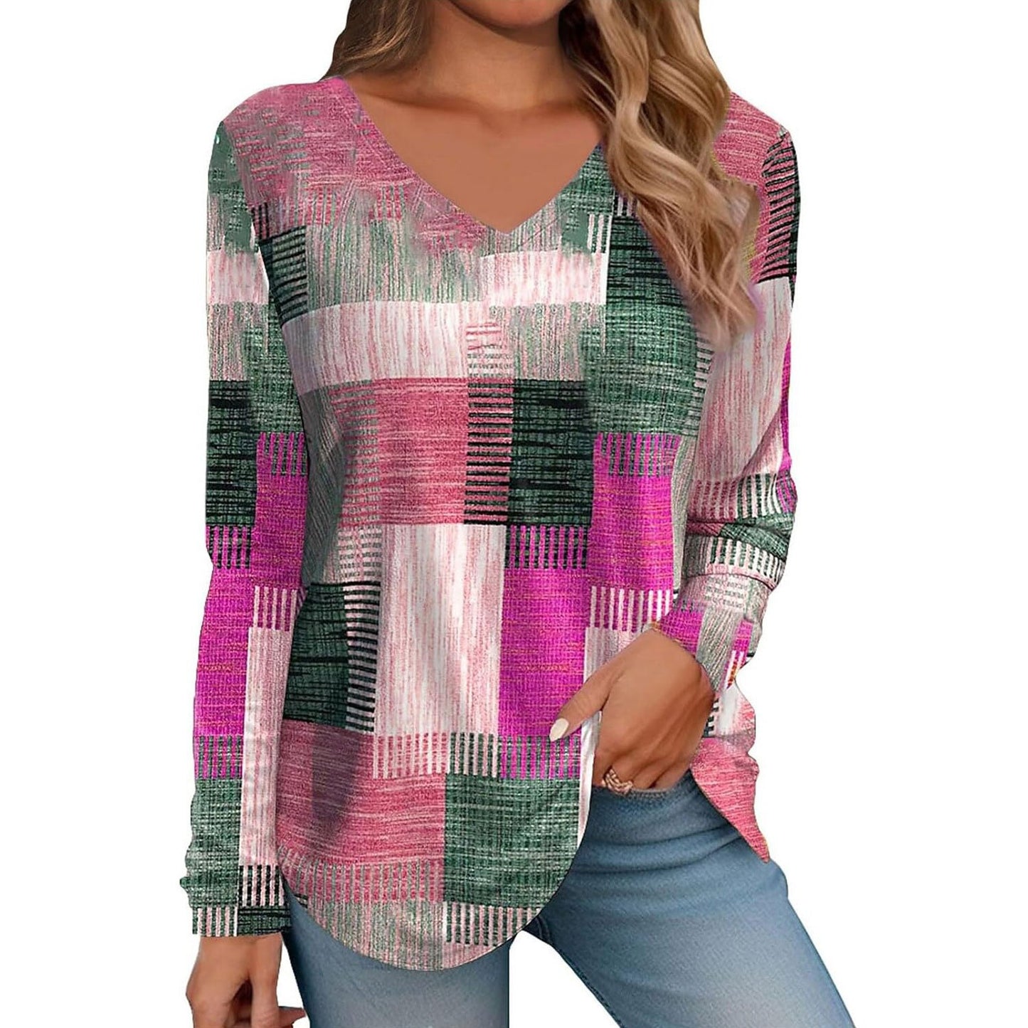 Women's Versatile Creative Printed Long Sleeves Blouses
