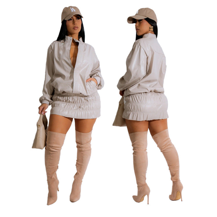Leather Casual Fashion Wrinkle Removal Small Suits