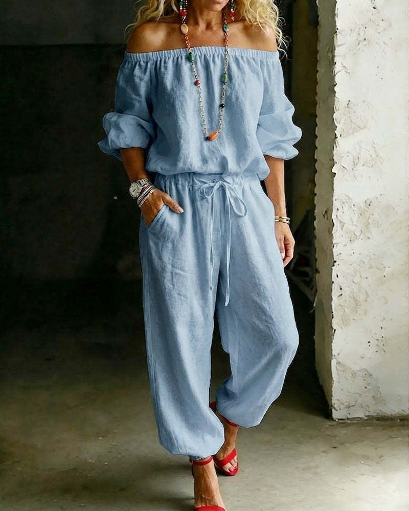 Casual Creative Classy Drawstring Jogger Two-piece Tops