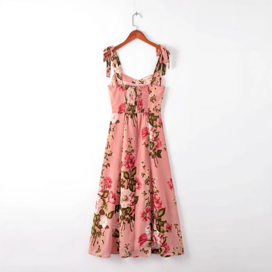 Women's French Retro Dress Elegant Printed Overknee Dresses