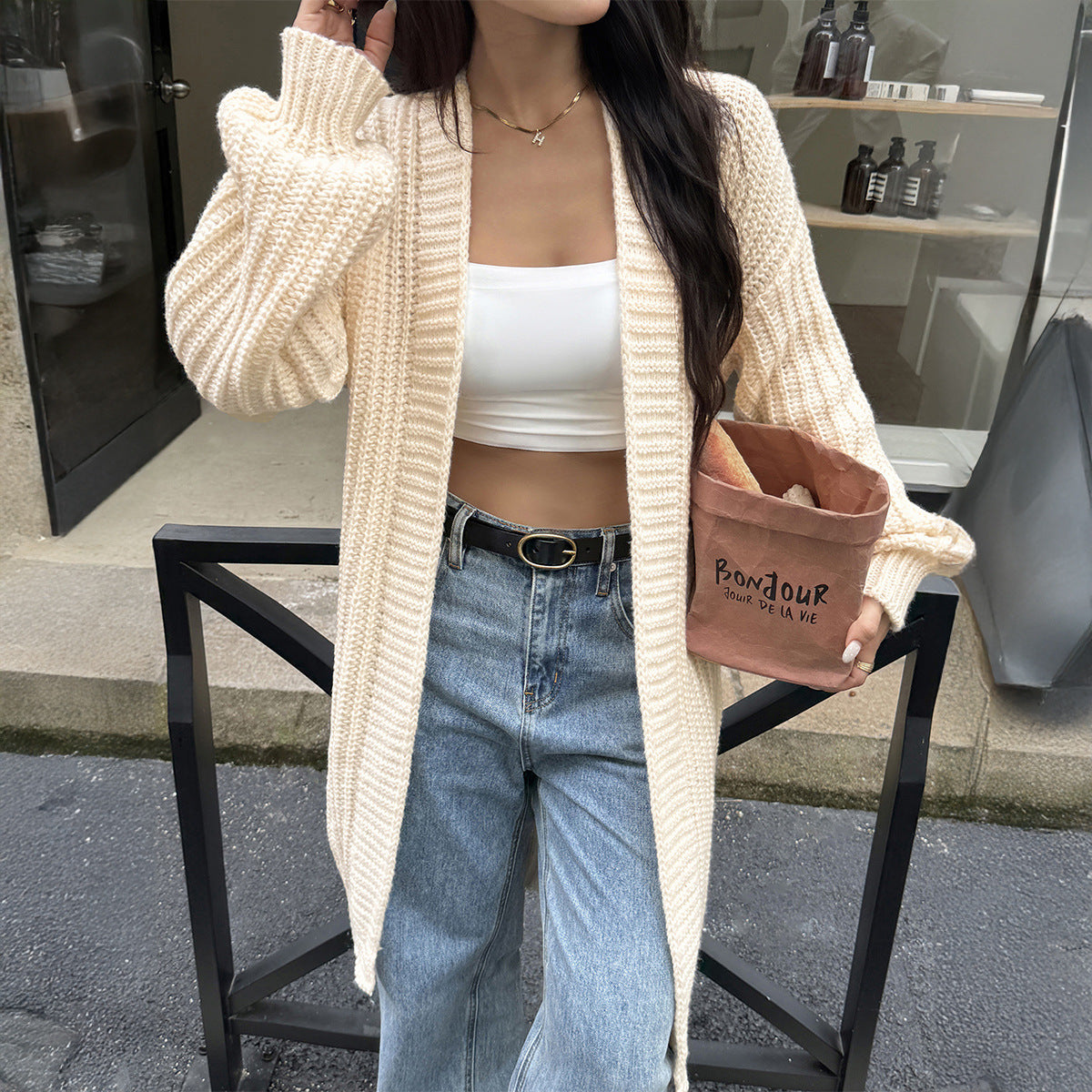 Pretty Women's Leisure Advanced Wool Overcoat Sweater