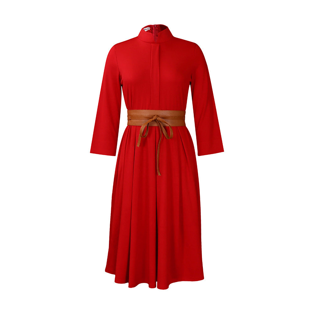 Pure Color Elegant Fashion Ol African Dress