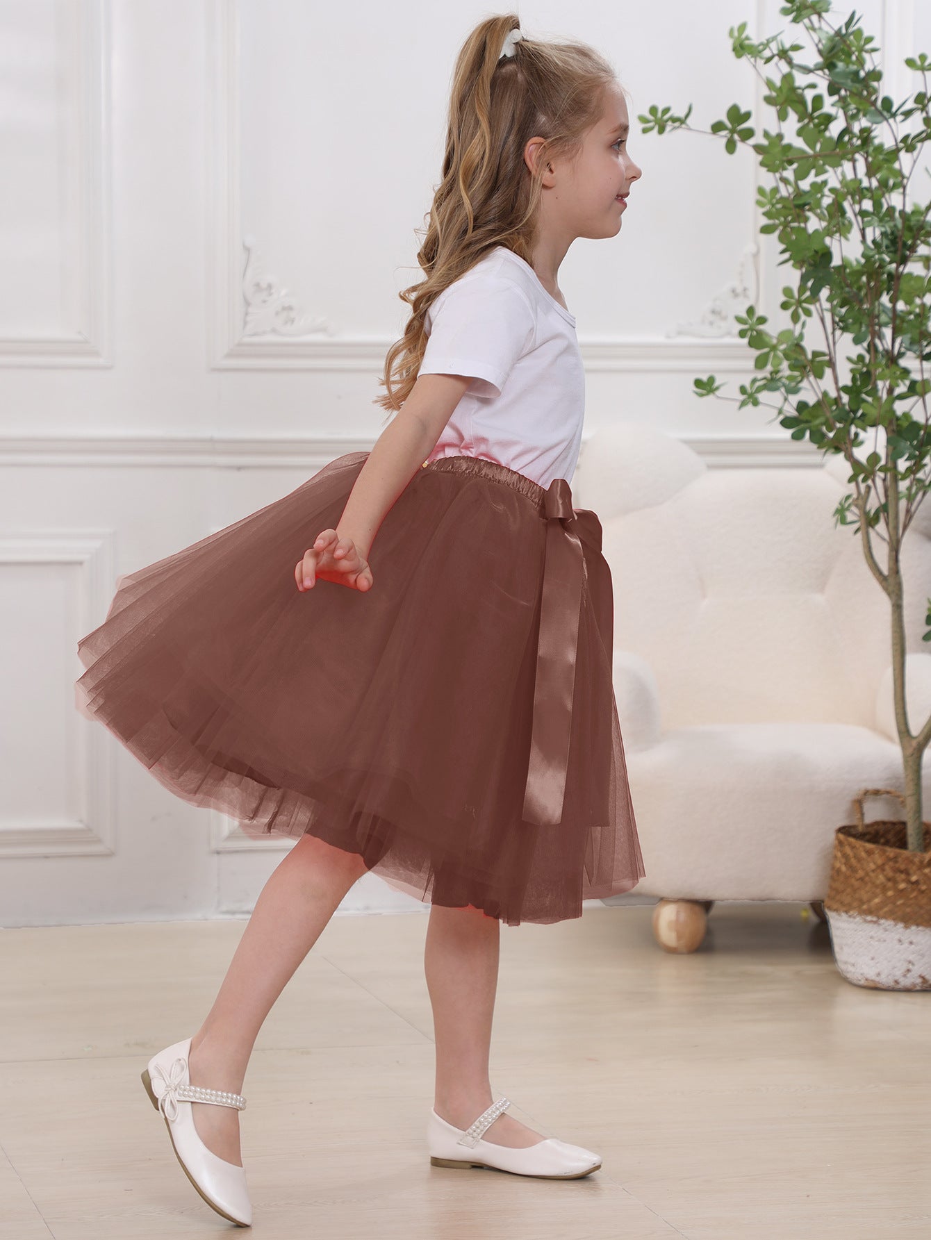Women's & Children's & Tulle Pettiskirt Flower Dress Skirts
