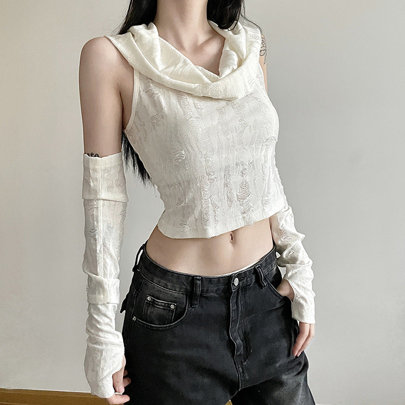 Women's Solid Color Slim Fit Street Fashion Tops