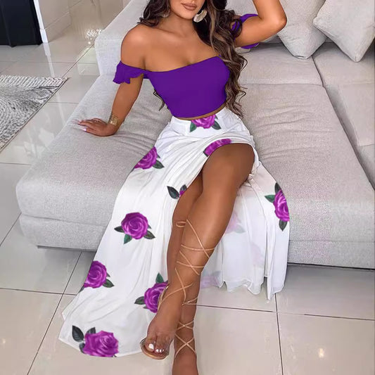 French Bohemian Dress Printed Mid-length Retro Dresses