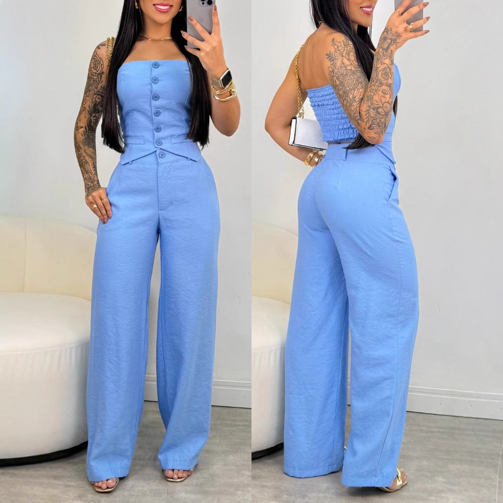 Stand Tube Button Open Close Placket Dresses