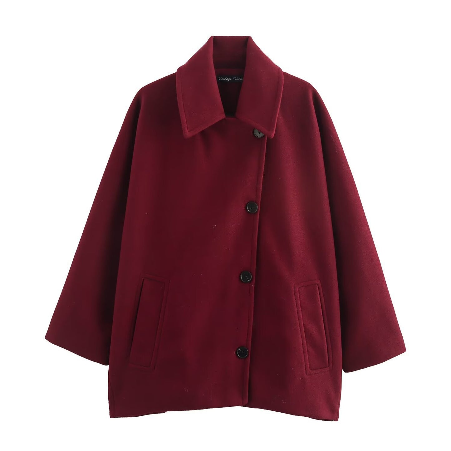 Slouchy Classic Single-breasted Lapel Loose Wool Jackets