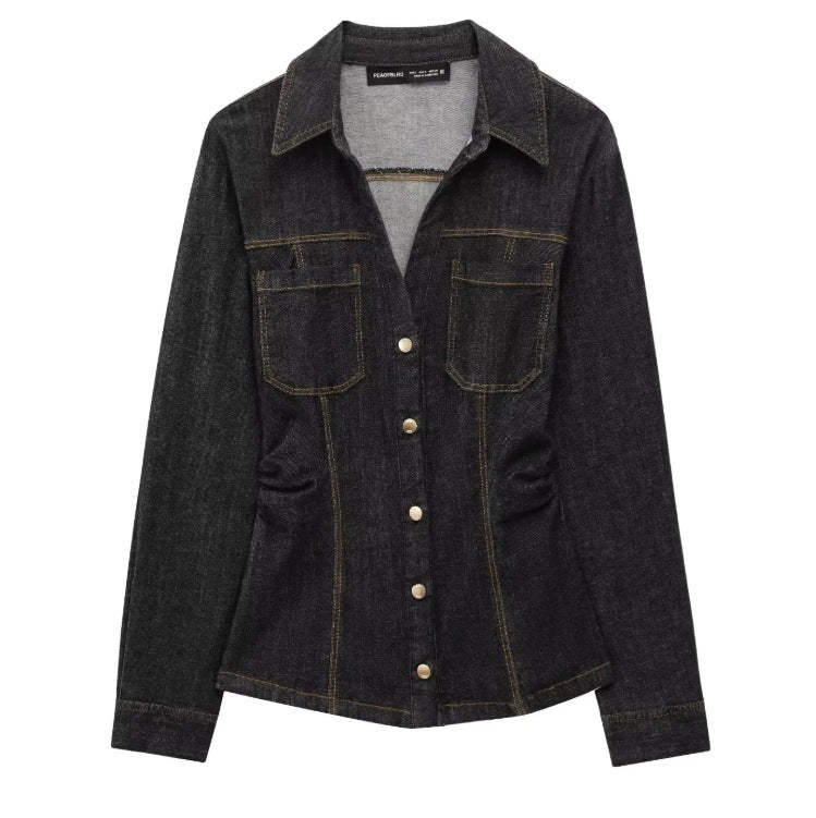 Women's Fashionable Fitted Long Sleeve Lapel Shirt Suits