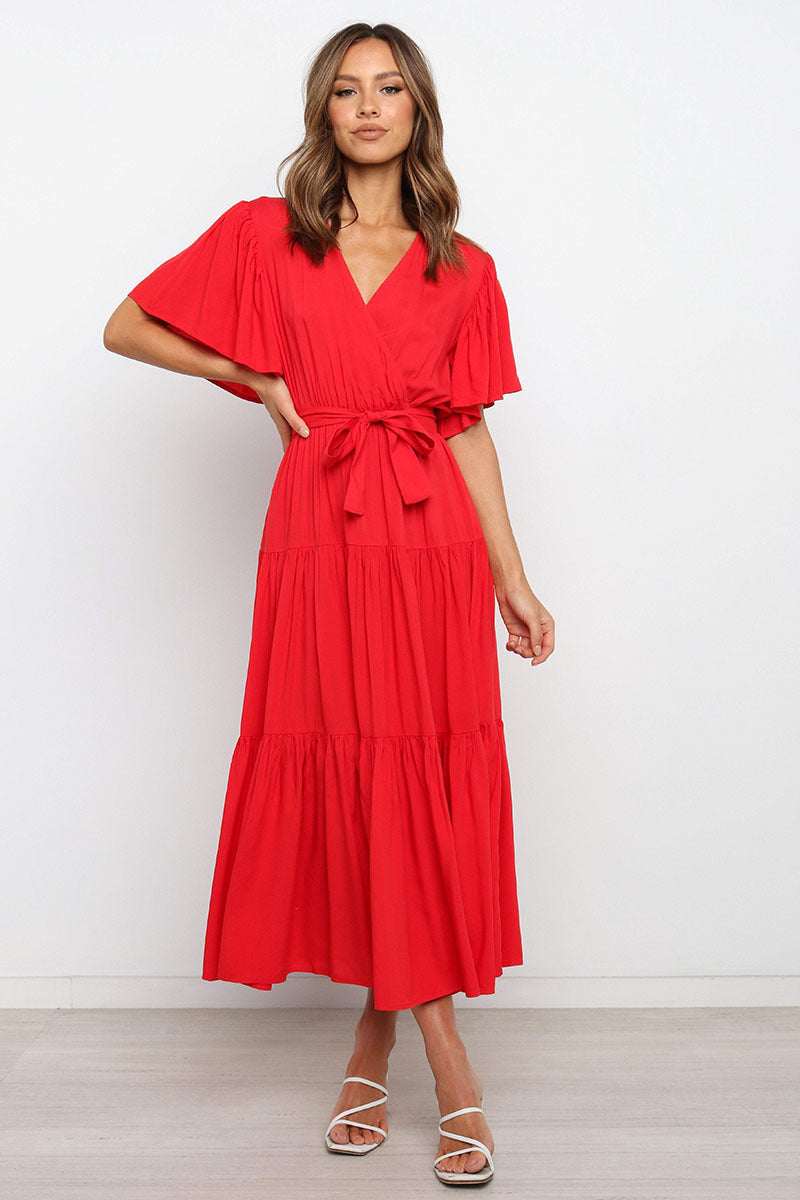 Glamorous Printed Sleeve Long Dress Bohemian Dresses