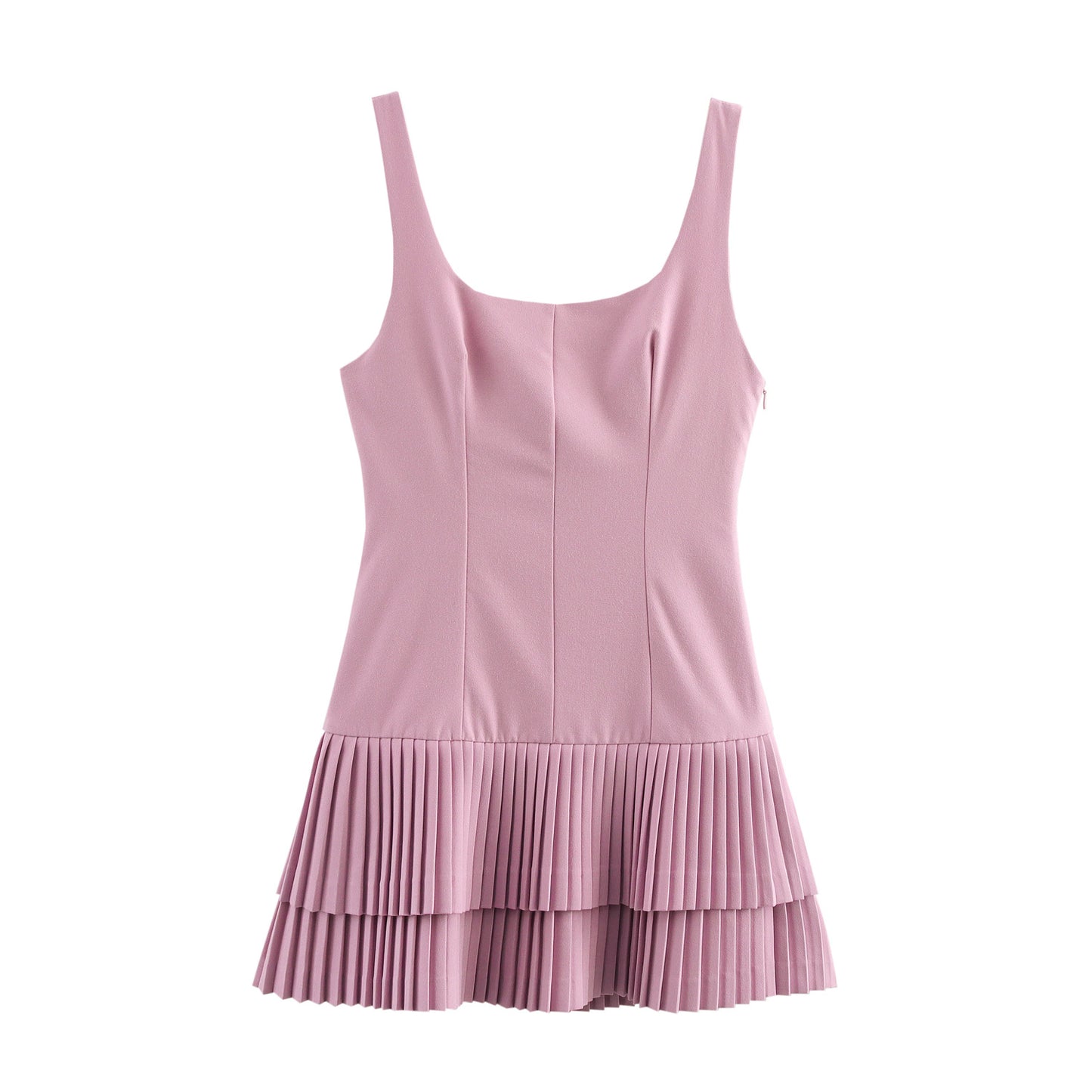 Spring Wide Pleated Slimming Strap Dress Dresses