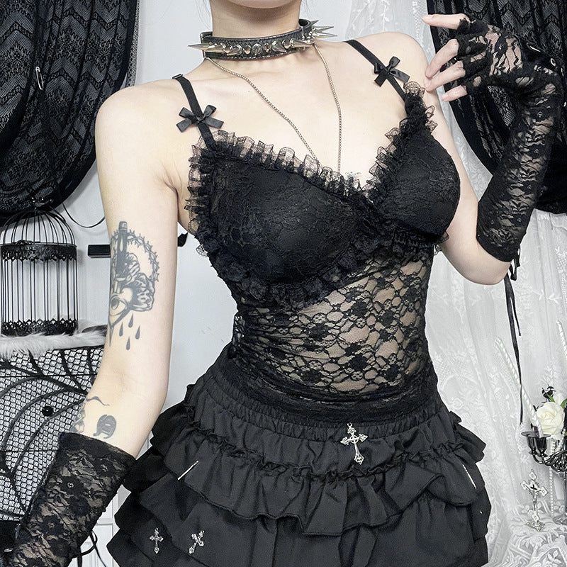 Triangle Cup Sling Spring Dark Easy Tops