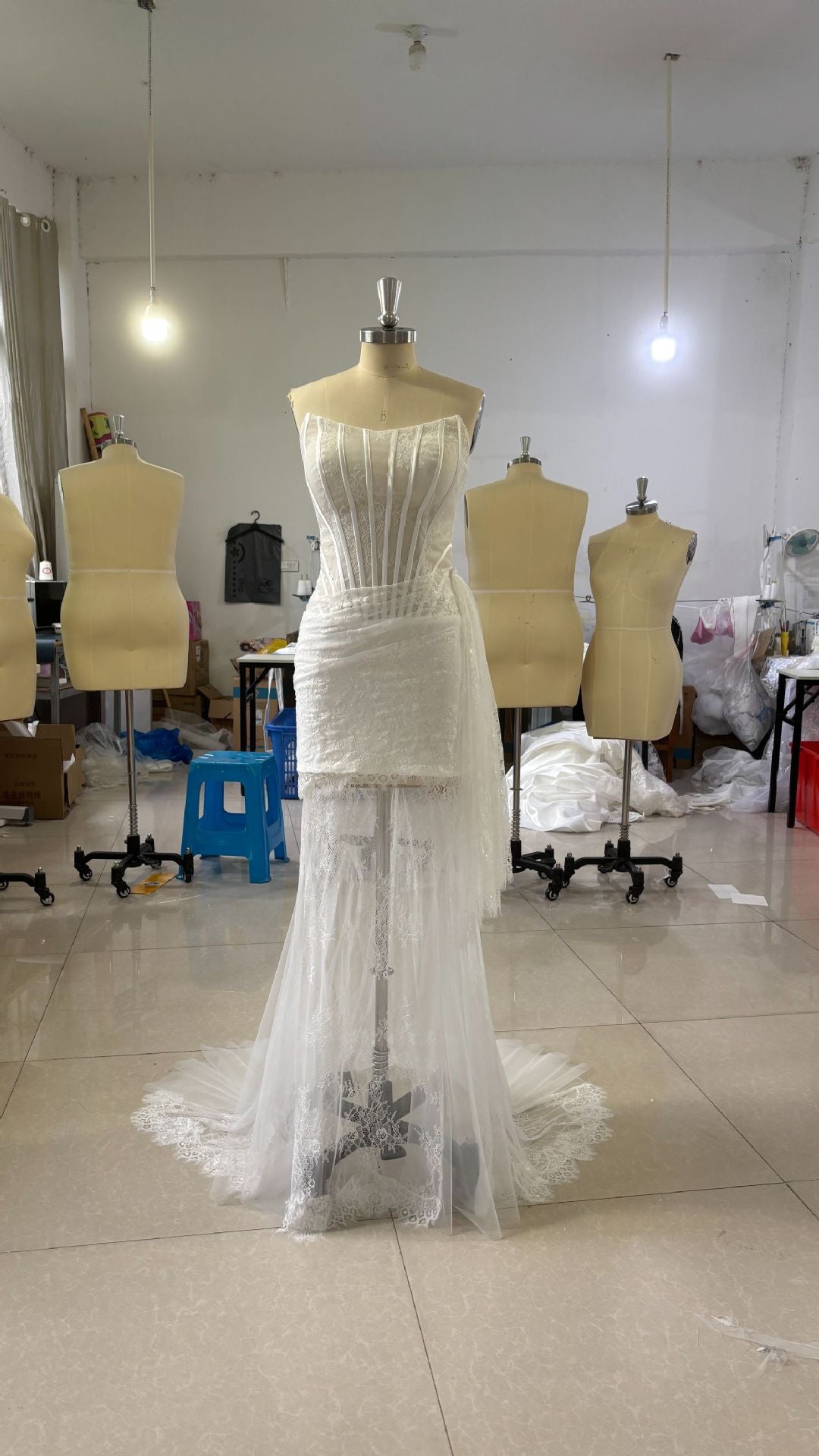 Light Dress White Fishbone Affordable Luxury Wedding Dresses