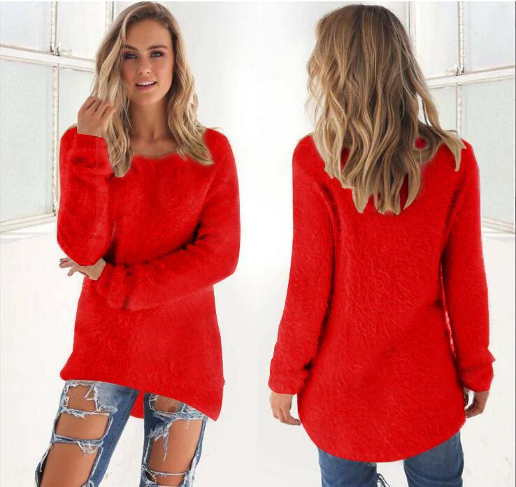 Women's Fashion Solid Color Long Sleeve Sweater