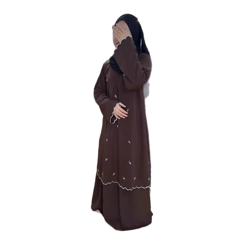 Spring Solid Color Loose Embroidered Temperament Fashion Casual Suit