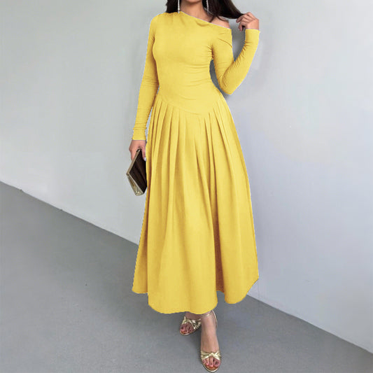 Women's Elegant High Waist Long Sleeves Dress Dresses