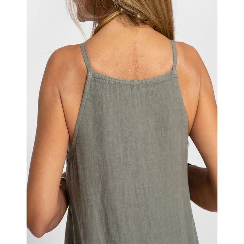 Women's Casual Cotton Linen Sleeveless High-grade Temperament Dress