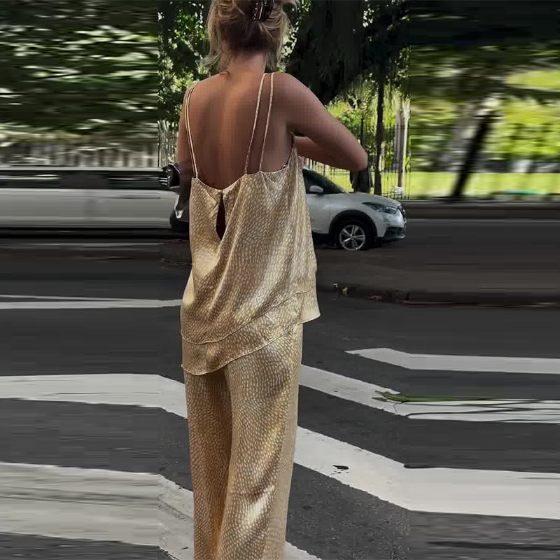 Women's Summer Sling Simple Graceful Fashionable Backless Suits