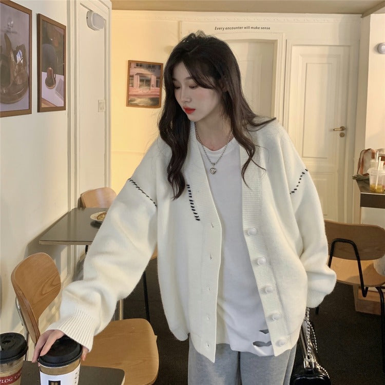 Women's Knitted Fashion Casual Loose Lazy Style Coats
