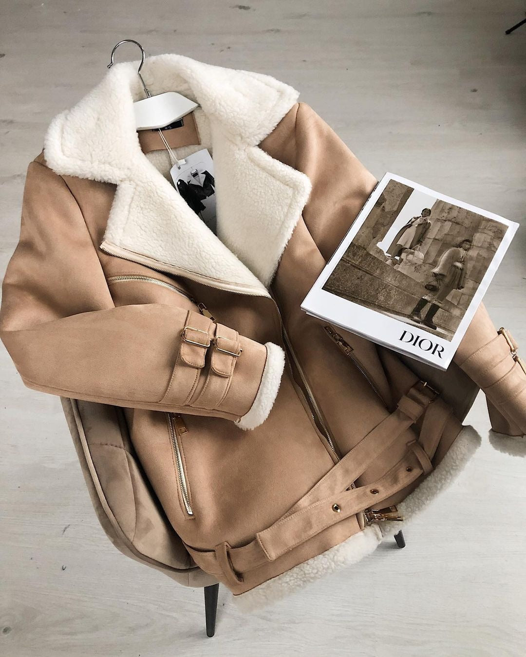 Women's Lapel Zipper Fashion Wear Long Sleeve Coats