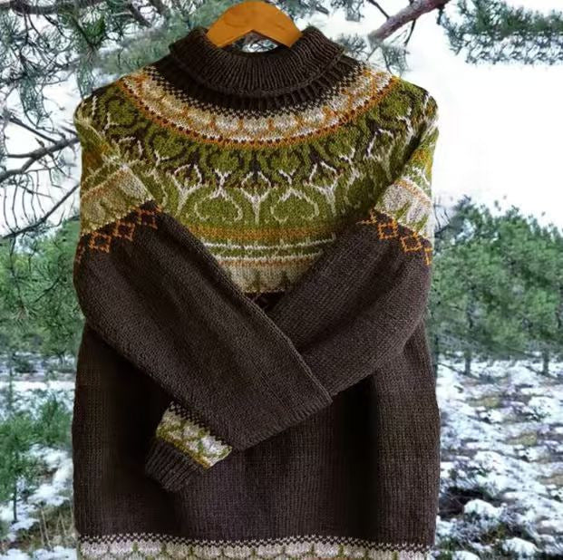 Women's Turtleneck Loose Multicolor Fashion Pullover Sweaters