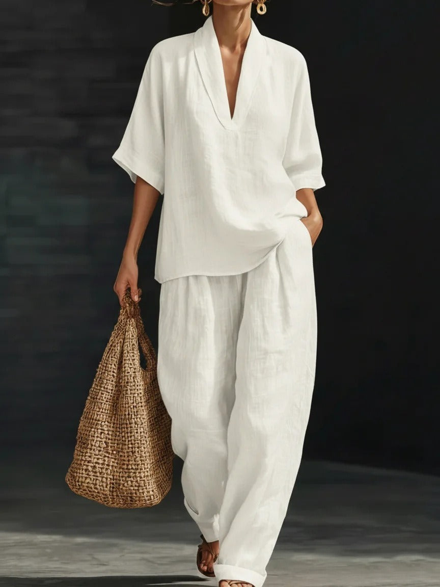 Women's Loose Leisure Simple Solid Color Two-piece Fashion Casual Suit