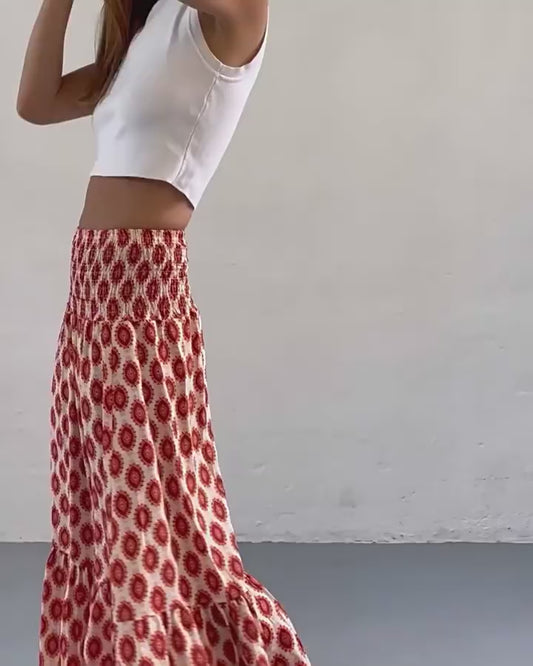 Women's Versatile With Pleated Big Hem Skirts